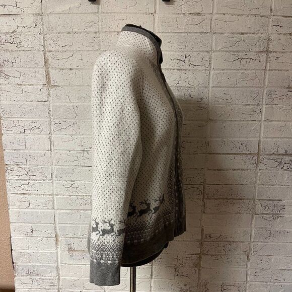 Orvis Wool Cashmere Blend Cardigan Reindeer Small - Picture 5 of 10